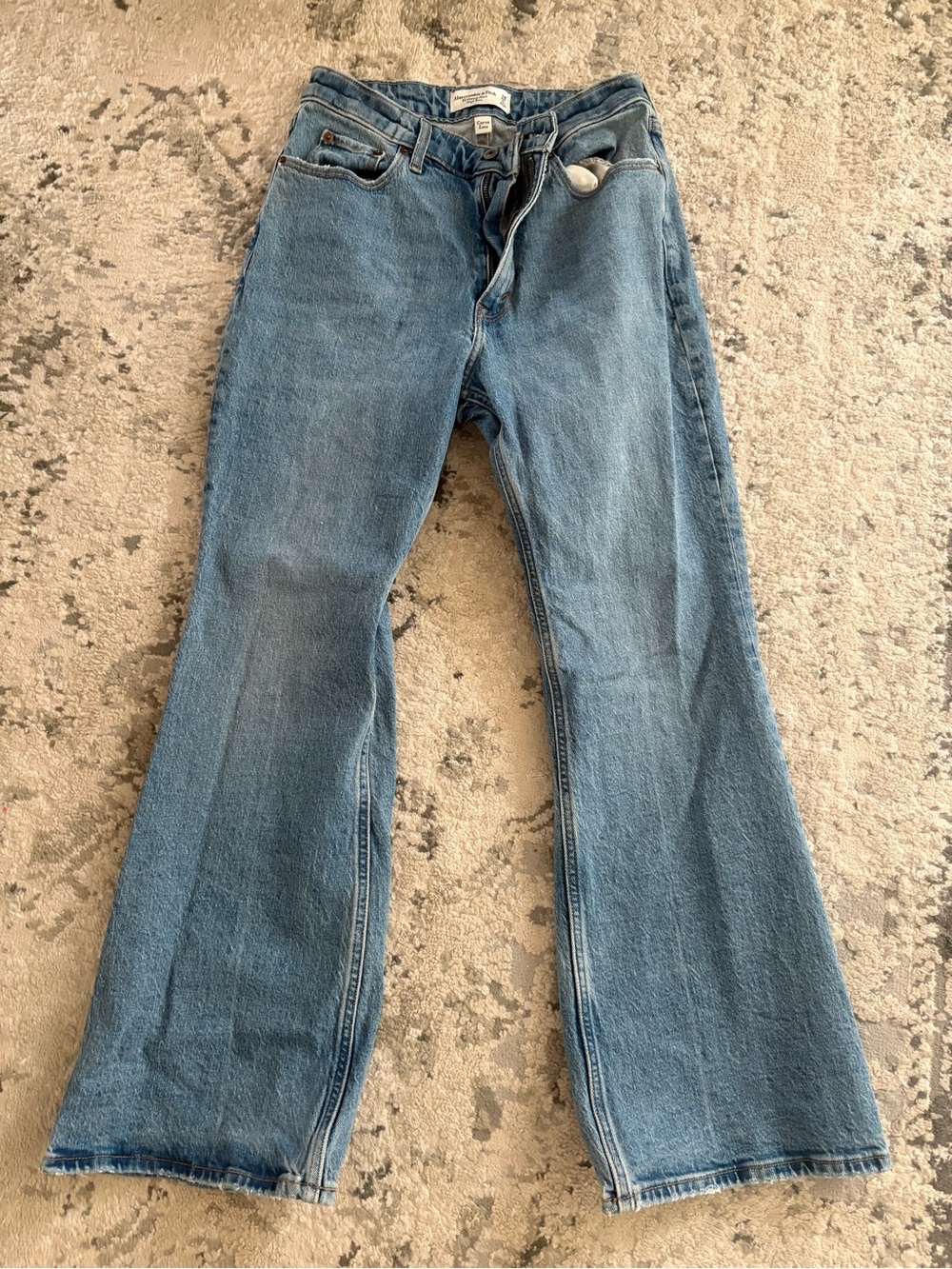 Abercrombie & Fitch light blue high-rise straight jeans Vintage Flare